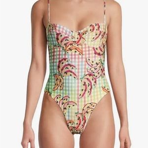 New Farm Rio Banana Vichy One Piece Medium